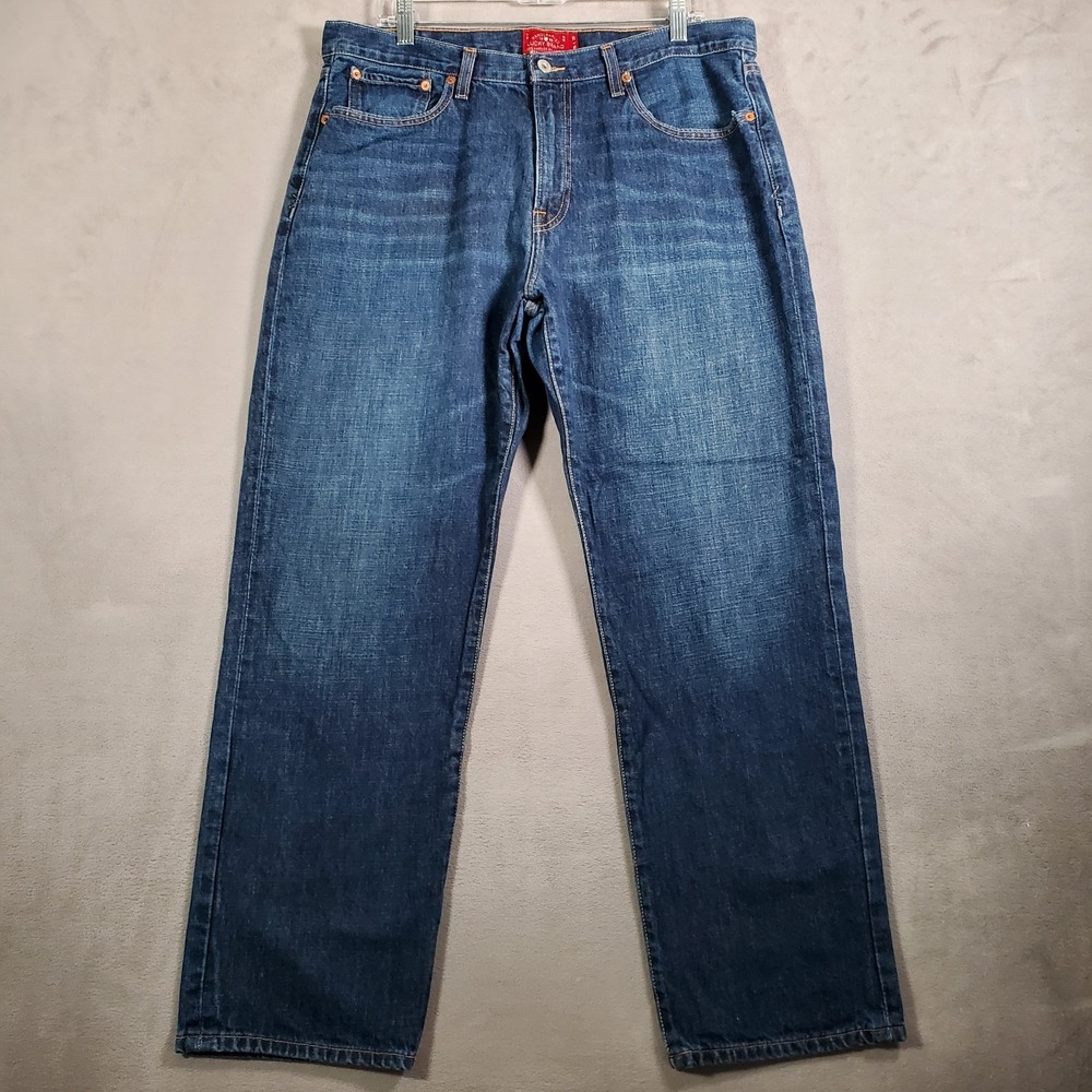 Lucky Brand Jeans Mens 36x30 Blue‎ Dark Wash 429 Classic Straight Denim Casual